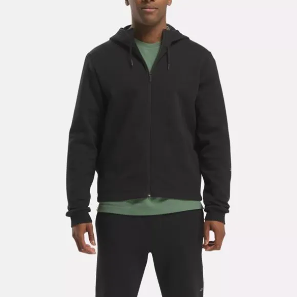 Hoodies & Sweatshirts^Reebok Active Collective DreamBlend Full-Zip Hoodie Black
