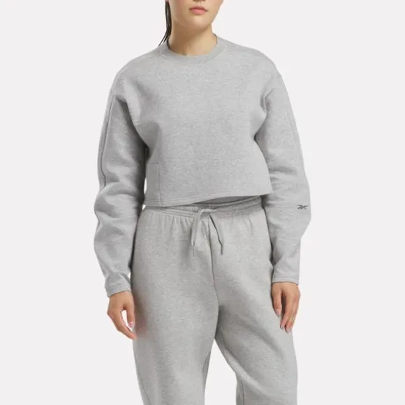 Hoodies & Sweatshirts^Reebok Active Collective DreamBlend Mid-Layer Sweatshirt MediumGreyHeather