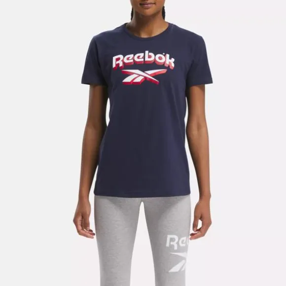 Tops & T-shirts^Reebok Americana Lockup Tee Navy