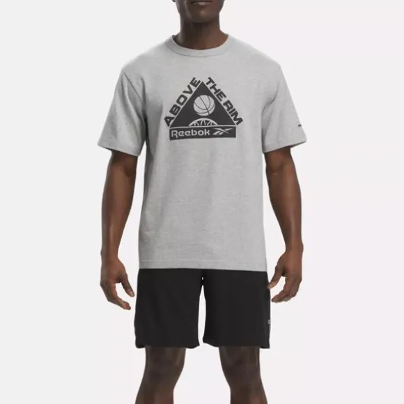 Tops & T-shirts^Reebok Basketball Above the Rim Graphic T-Shirt MediumGreyHeather