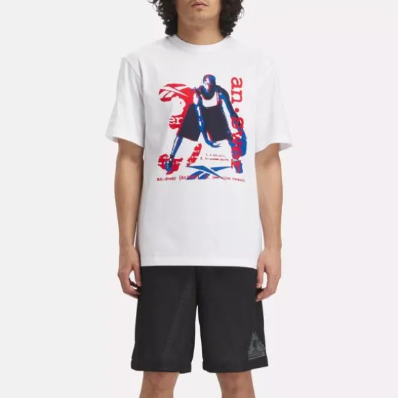 Tops & T-shirts^Reebok Basketball Iverson Graphic T-Shirt White