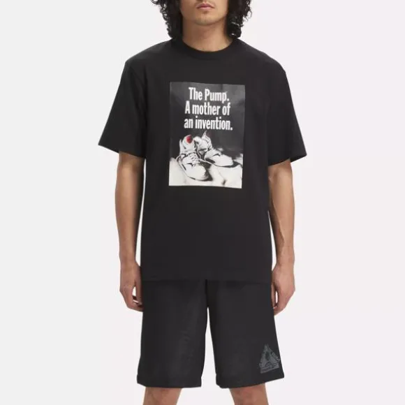 Tops & T-shirts^Reebok Basketball Pump Graphic T-Shirt Black