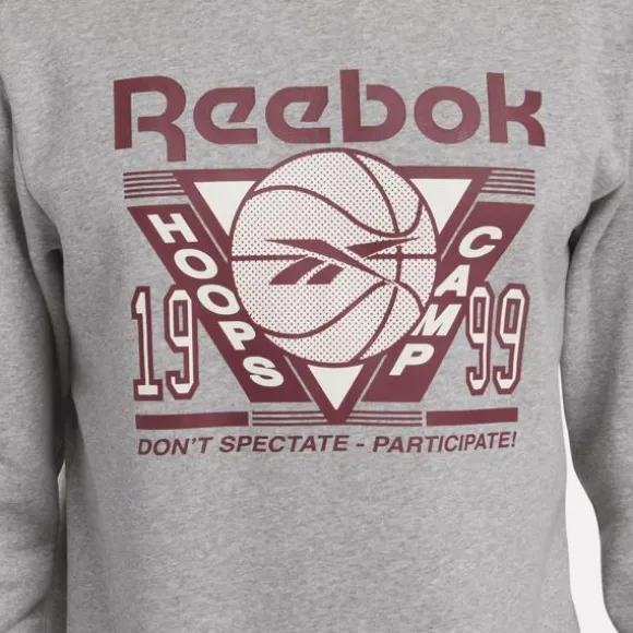 Hoodies & Sweatshirts^Reebok Basketball Seasonal Crew Sweatshirt MediumGreyHeather