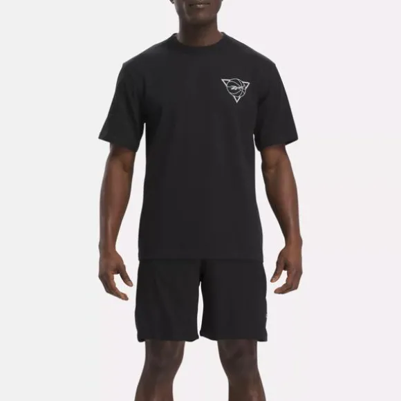 Tops & T-shirts^Reebok Basketball Seasonal Graphic T-Shirt Black