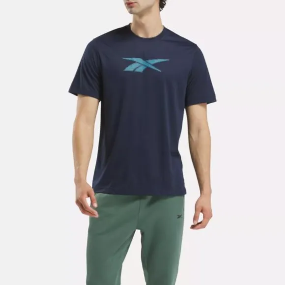 Tops & T-shirts^Reebok Front Vector Performance T-Shirt VectorNavy