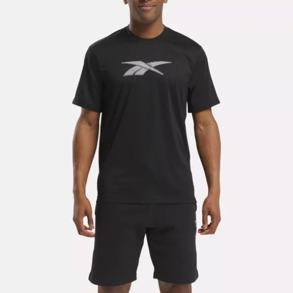 Tops & T-shirts^Reebok Front Vector Performance T-Shirt Black
