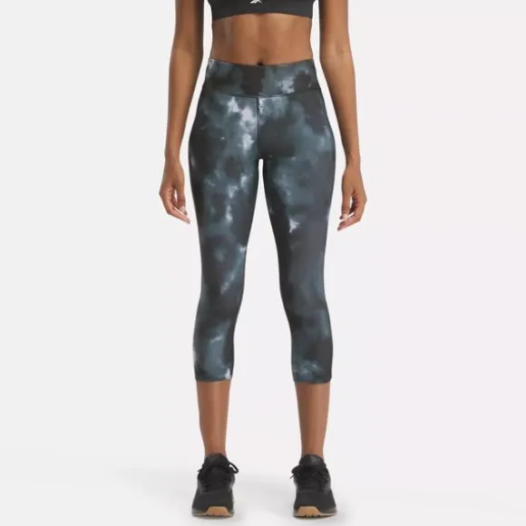 Pants & Sweatpants | Leggings & Tights^Reebok ID Train Allover Print Capri Leggings Black
