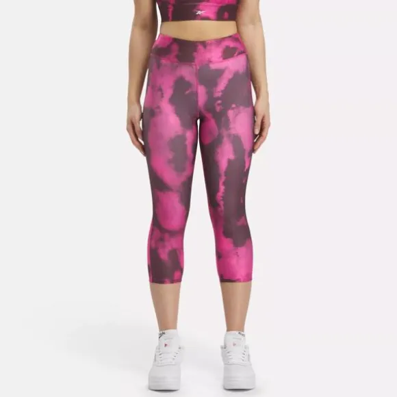 Pants & Sweatpants | Leggings & Tights^Reebok ID Train Allover Print Capri Leggings ClassicMaroon