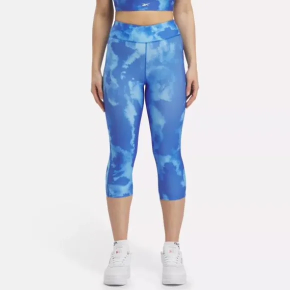 Pants & Sweatpants | Leggings & Tights^Reebok ID Train Allover Print Capri Leggings VectorBlue