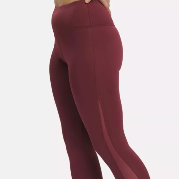 id_train_mesh_leggings_6.webp Pants & Sweatpants | Leggings & Tights^Reebok ID Train Mesh Leggings ClassicMaroon