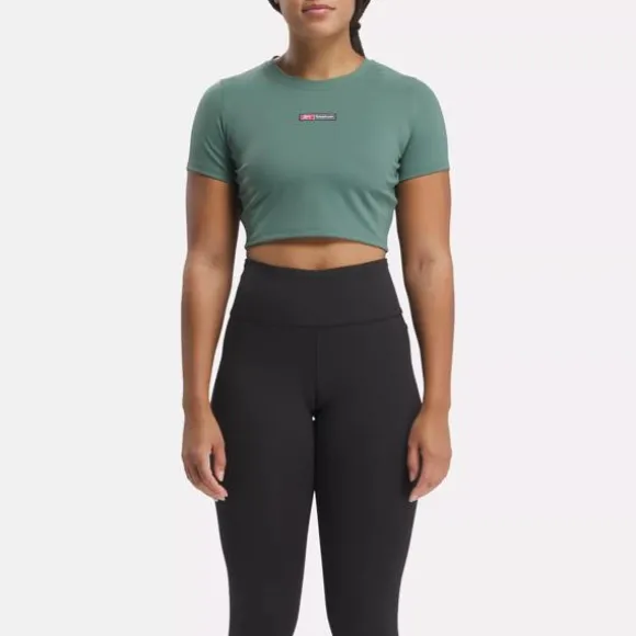 Tops & T-shirts^Reebok Lux Bold Cropped Tee TrekGreen
