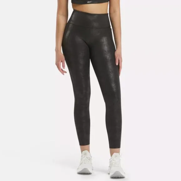 Sports Bras | Pants & Sweatpants^Reebok Lux Faux Leather High-Rise Leggings Black