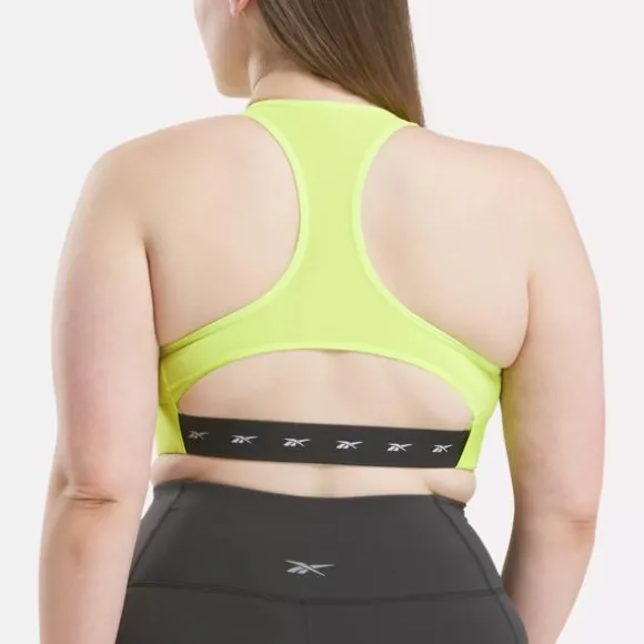 Sports Bras^Reebok Lux Vector Racer Sports Bra (Plus Size) AcidYellow