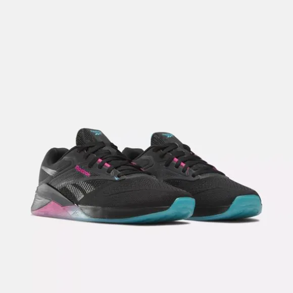 nano_x_training_shoes_5-28.webp Gym & Training | Cross Training^Reebok Nano X4 Training Shoes Black/BoldCyan/LaserPink