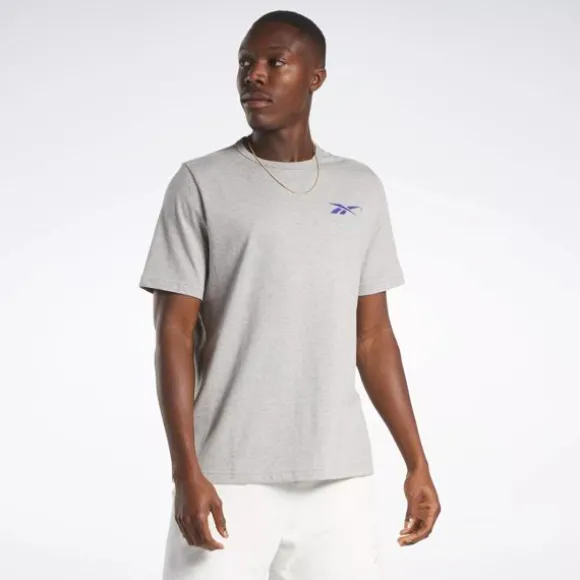 Tops & T-shirts^Reebok Basketball Court Top T-Shirt MediumGreyHeather