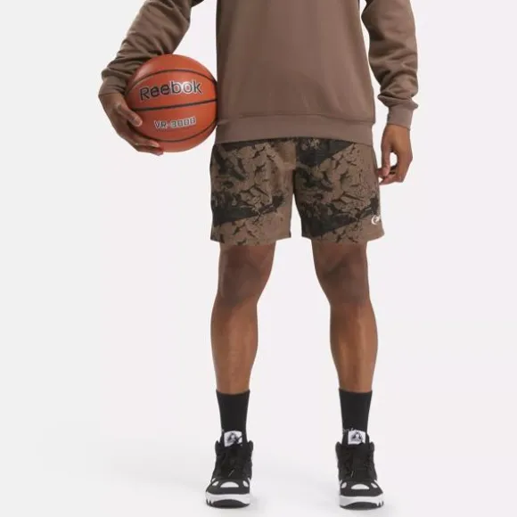 Shorts | Trending: 90’s Classics^Reebok Basketball Transition Allover Print Shorts UtilityBrown