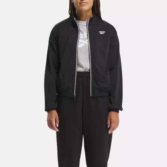 Jackets | Trending: Matching Sets^Reebok Identity Back Vector Tricot Track Jacket Black