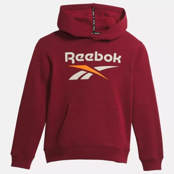 Little Kids' Clothing (sizes 4-7) | Little Kids' Shoes (sizes 10.5k-3)^Reebok Identity Big Hoodie - Big Kids Maroon/White/PumpOrange