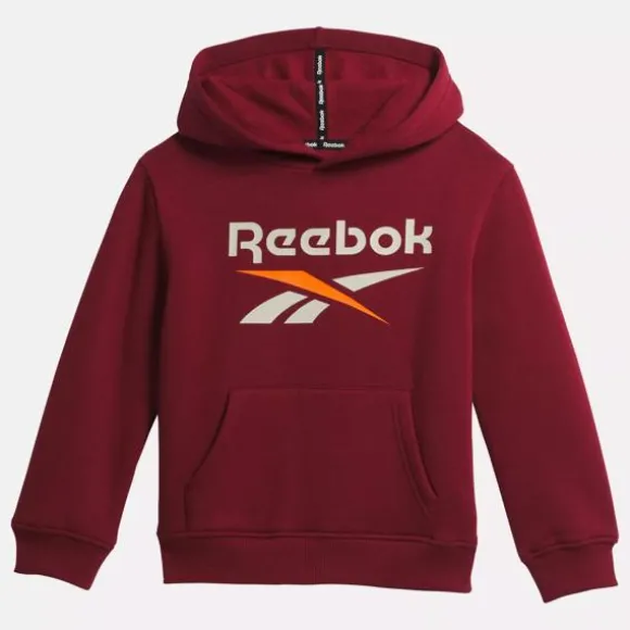 Little Kids' Clothing (sizes 4-7) | Little Kids' Shoes (sizes 10.5k-3)^Reebok Identity Big Hoodie - Little Kids Maroon/White/PumpOrange