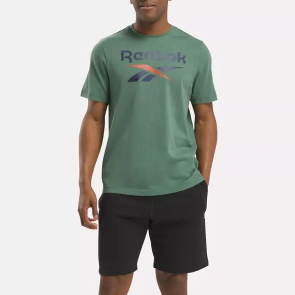 Tops & T-shirts^Reebok Identity Big Stacked Logo T-Shirt EscapeGreen