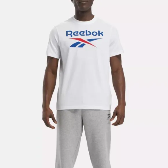 Tops & T-shirts^Reebok Identity Big Stacked Logo T-Shirt White
