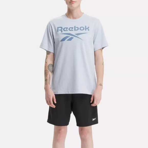 Tops & T-shirts^Reebok Identity Big Stacked Logo T-Shirt PaleBlue