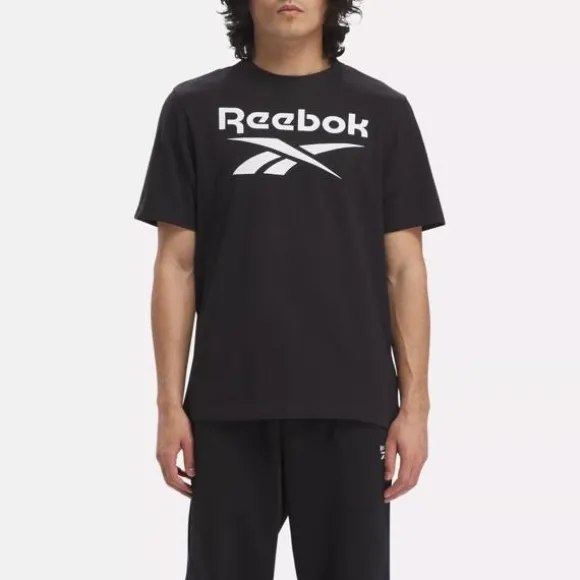 Tops & T-shirts^Reebok Identity Big Stacked Logo T-Shirt Black
