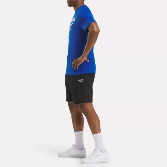 Tops & T-shirts^Reebok Identity Big Stacked Logo T-Shirt Black/BoundlessBlue