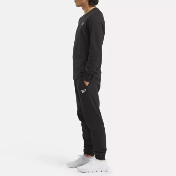 Tops & T-shirts^Reebok Identity Crosscheck Long Sleeve T-Shirt Black