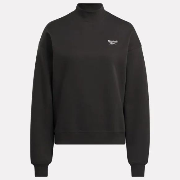 reebok_identity_sl_fleece_mock_neck_top_3-1.webp Hoodies & Sweatshirts^Reebok Identity SL Fleece Mock Neck Top Black