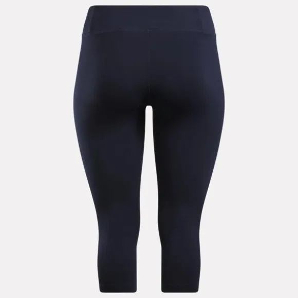 reebok_identity_small_logo_cotton_leggings_plus_size_4.webp Plus Size (1x-4x) | Leggings & Tights^Reebok Identity Small Logo Cotton Leggings (Plus Size) VectorNavy