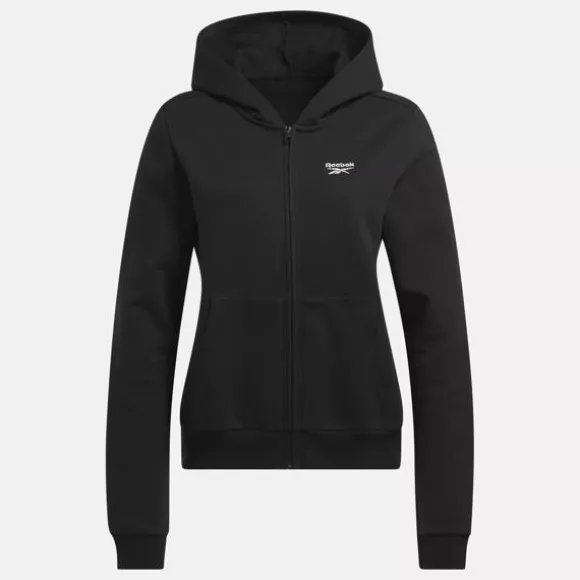 reebok_identity_small_logo_fleece_fullzip_hoodie_5.webp Hoodies & Sweatshirts^Reebok Identity Small Logo Fleece Full-Zip Hoodie Black