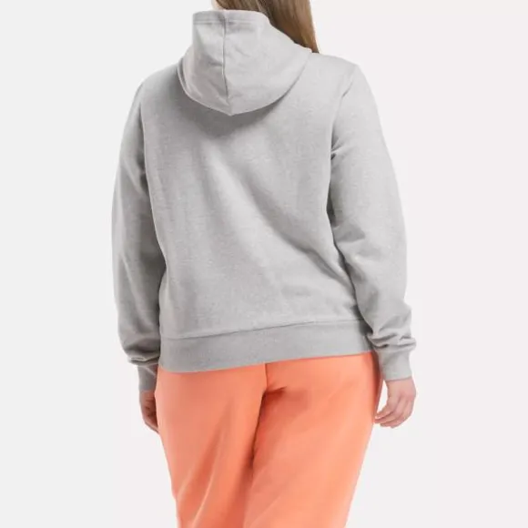 Hoodies & Sweatshirts^Reebok Identity Small Logo Fleece Full-Zip Sweatshirt (Plus Size) MediumGreyHeather