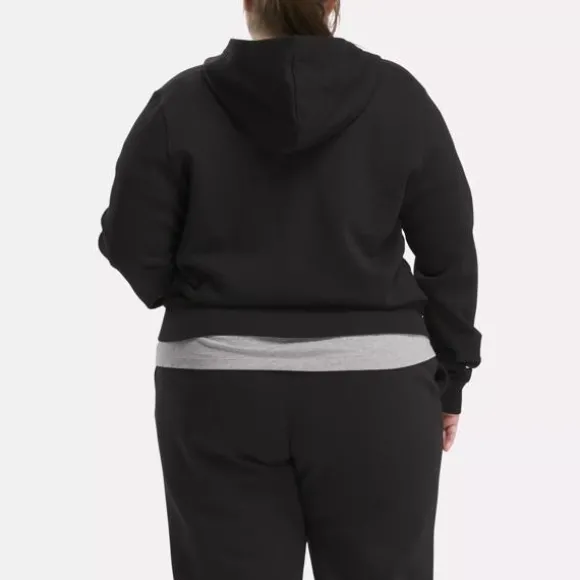 Hoodies & Sweatshirts^Reebok Identity Small Logo Fleece Full-Zip Sweatshirt (Plus Size) Black