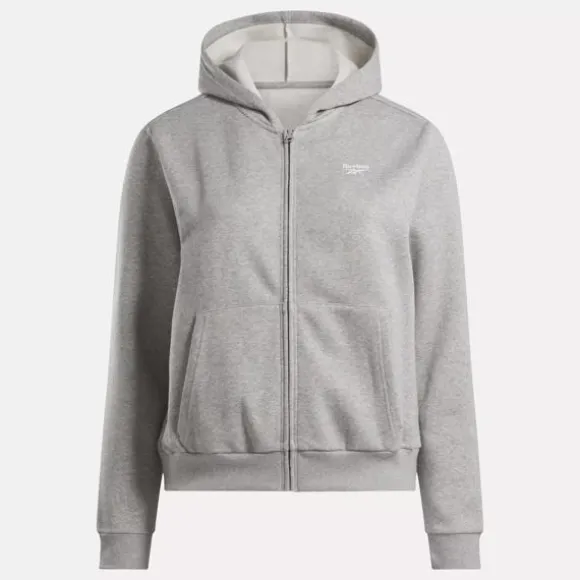 Plus Size (1x-4x) | Hoodies & Sweatshirts^Reebok Identity Small Logo Fleece Full-Zip Sweatshirt (Plus Size) MediumGreyHeather