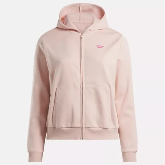 Plus Size (1x-4x) | Hoodies & Sweatshirts^Reebok Identity Small Logo Fleece Full-Zip Sweatshirt (Plus Size) PossiblyPink