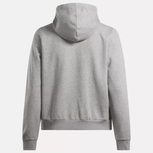 Hoodies & Sweatshirts^Reebok Identity Small Logo Fleece Full-Zip Sweatshirt (Plus Size) MediumGreyHeather