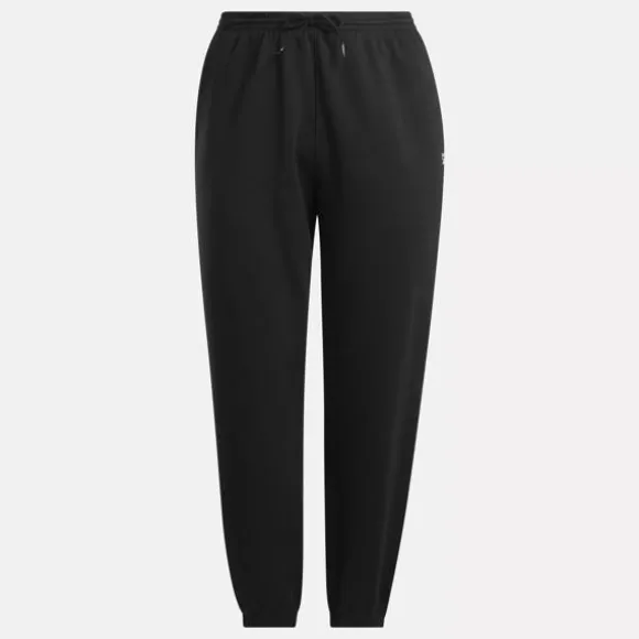 reebok_identity_small_logo_fleece_joggers_plus_size_5.webp Plus Size (1x-4x) | Pants & Sweatpants^Reebok Identity Small Logo Fleece Joggers (Plus Size) Black