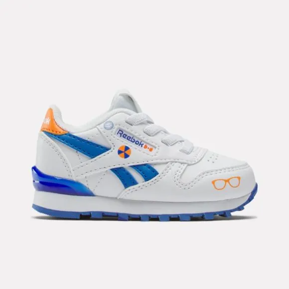 Baby & Toddler Shoes (sizes 1k-10k) | Baby & Toddler Shoes (sizes 1k -10k)^Reebok x Blippi Classic Leather Step 'N' Flash Shoes - Toddler White/Blue/Orange