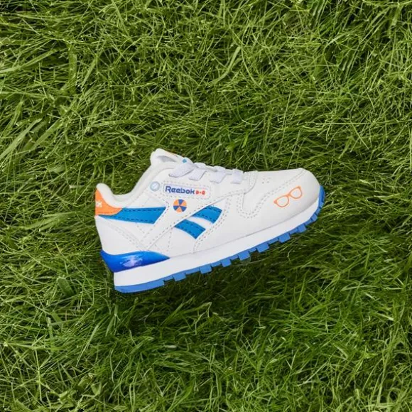 Baby & Toddler Shoes (sizes 1k-10k) | Baby & Toddler Shoes (sizes 1k -10k)^Reebok x Blippi Classic Leather Step 'N' Flash Shoes - Toddler White/Blue/Orange