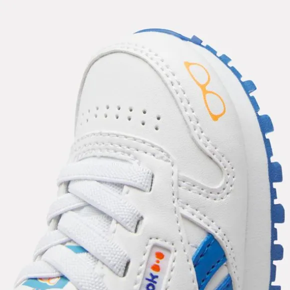 Baby & Toddler Shoes (sizes 1k-10k) | Baby & Toddler Shoes (sizes 1k -10k)^Reebok x Blippi Classic Leather Step 'N' Flash Shoes - Toddler White/Blue/Orange