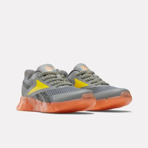 Little Kids' Shoes (sizes 10.5k-3) | Little Kids' Shoes (sizes 10.5k-3)^Reebok x Blippi Zig 'N' Glow Elastic Lace Shoes - Preschool Grey/Orange/Yellow