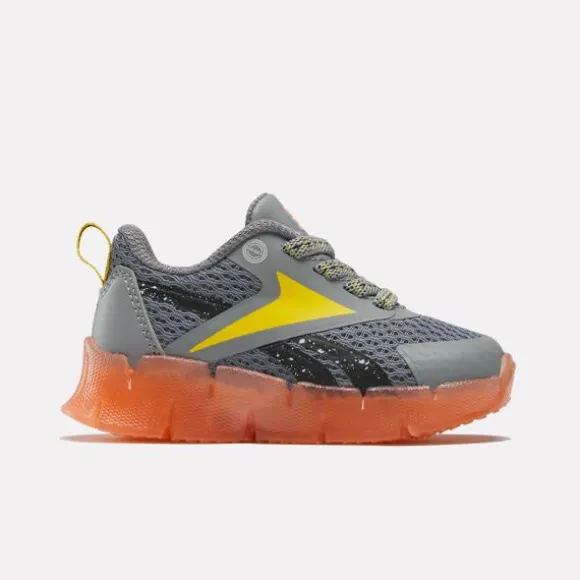 Baby & Toddler Shoes (sizes 1k-10k) | Baby & Toddler Shoes (sizes 1k -10k)^Reebok x Blippi Zig 'N' Glow Elastic Lace Shoes - Toddler Grey/Orange/Yellow