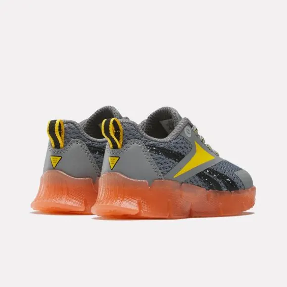 Baby & Toddler Shoes (sizes 1k-10k) | Baby & Toddler Shoes (sizes 1k -10k)^Reebok x Blippi Zig 'N' Glow Elastic Lace Shoes - Toddler Grey/Orange/Yellow