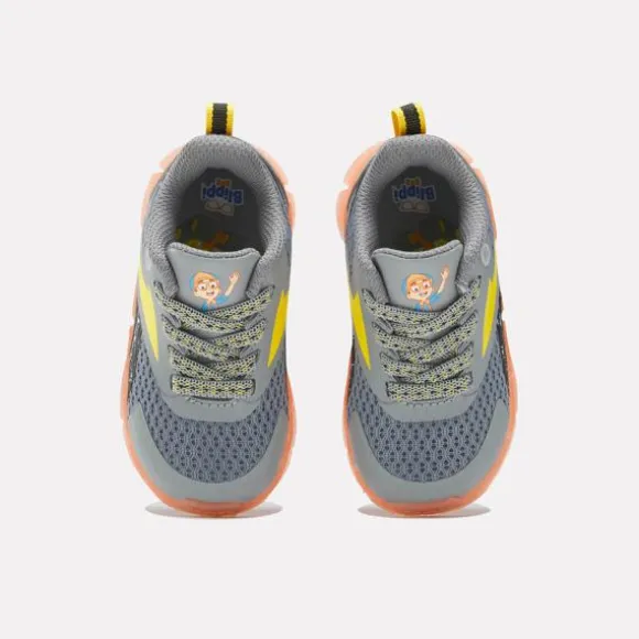 Baby & Toddler Shoes (sizes 1k-10k) | Baby & Toddler Shoes (sizes 1k -10k)^Reebok x Blippi Zig 'N' Glow Elastic Lace Shoes - Toddler Grey/Orange/Yellow