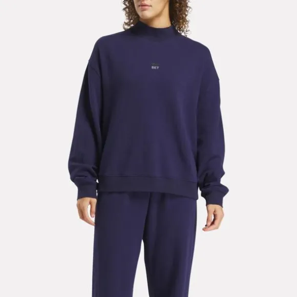 Hoodies & Sweatshirts | Trending: Matching Sets^Reebok x SET Classic Lightweight Crewneck Sweatshirt Navy