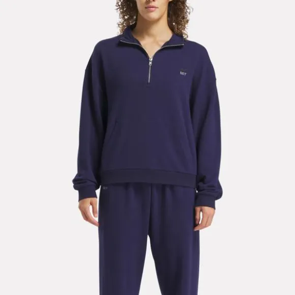 Hoodies & Sweatshirts | Trending: Matching Sets^Reebok x SET Classic Lightweight Quarter-Zip Sweatshirt Navy