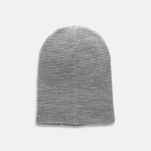 Hats & Gloves | Hats & Gloves^Reebok Reversible Slouchy Waffle Knit Hat Black/MediumGreyHeather