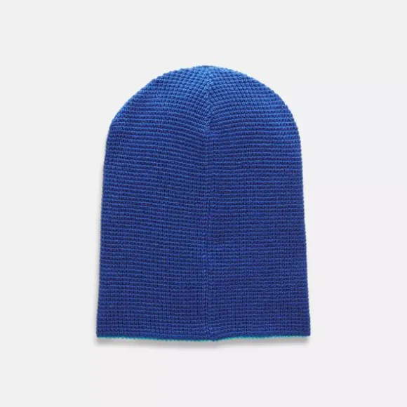 Hats & Gloves | Hats & Gloves^Reebok Reversible Slouchy Waffle Knit Hat BoundlessBlue/UnleashedGreen