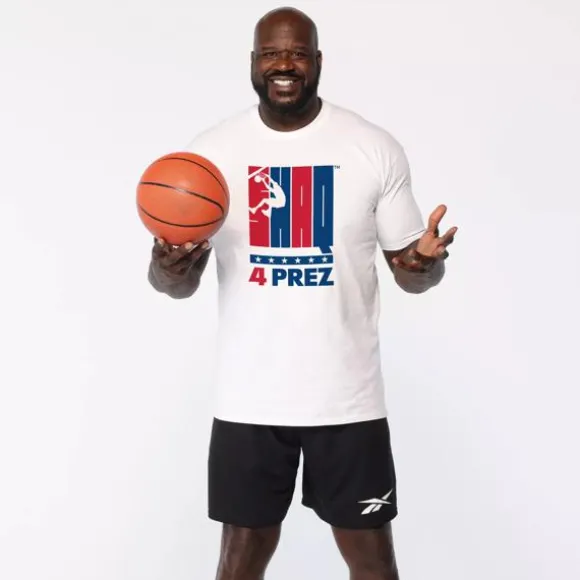 Tops & T-shirts | Tops & T-shirts^Reebok Shaq 4 Prez T-Shirt Red/White/Blue